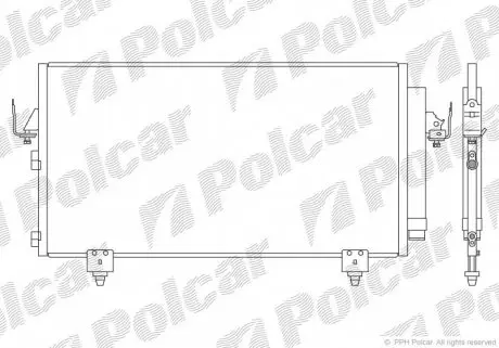 8146K82K Радіатор кондиціонера POLCAR підбір по vin на Brocar