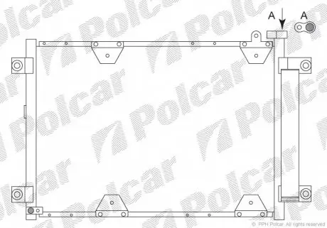 7424K8C2 Радіатори кондиціонера POLCAR підбір по vin на Brocar