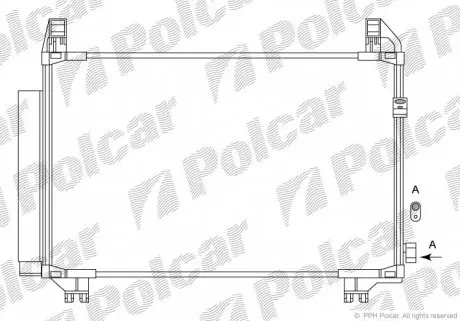 8105K83K Радіатор кондиціонера POLCAR підбір по vin на Brocar
