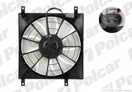 743523W2 Вентилятор з корпусом / кронштейном POLCAR підбір по vin на Brocar