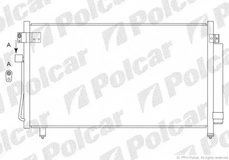 7241K82K Радіатор кондиціонера POLCAR підбір по vin на Brocar