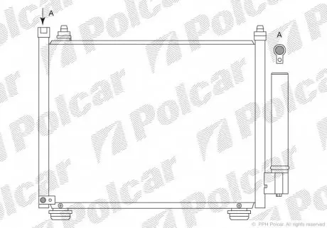 7420K8C2 Радіатор кондиціонера POLCAR підбір по vin на Brocar