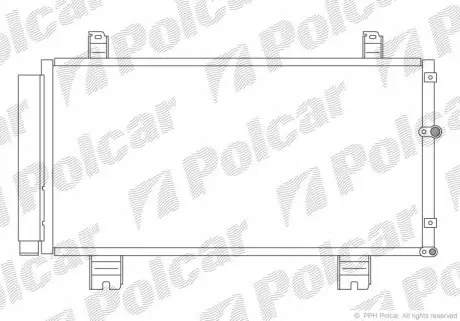 8011K8C1 Радіатор кондиціонера POLCAR підбір по vin на Brocar