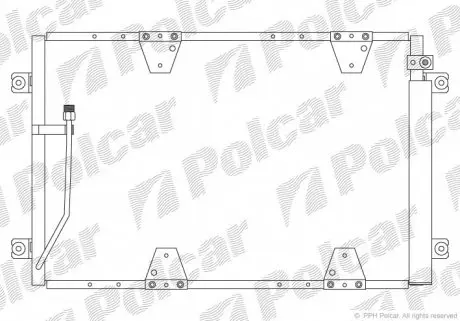 7424K8C4 Радіатор кондиціонера POLCAR підбір по vin на Brocar
