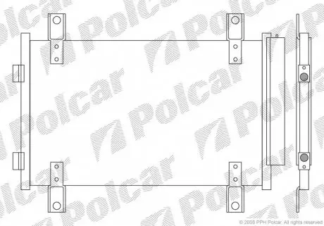 5704K81X Радіатор кондиціонера POLCAR підбір по vin на Brocar
