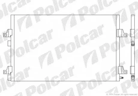 6052K8C2 Радіатор кондиціонера POLCAR підбір по vin на Brocar