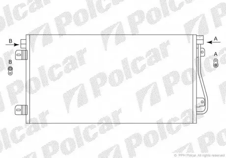 6041K8C3 Радіатор кондиціонера POLCAR підбір по vin на Brocar