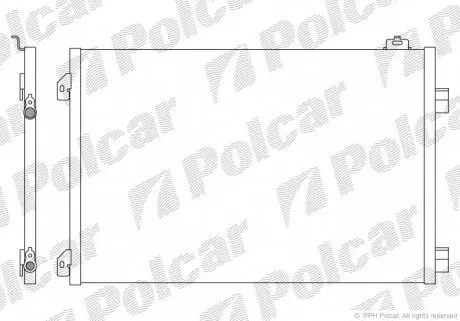 6016K8C2 Радіатор кондиціонера POLCAR підбір по vin на Brocar