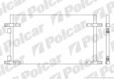 6032K8C2S Радіатор кондиціонера POLCAR підбір по vin на Brocar