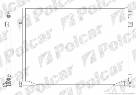 6027K8C3S Радіатор кондиціонера Opel Vivaro A Renault Trafic II 1.9D/2.0/2.0D 08.01- POLCAR підбір по vin на Brocar