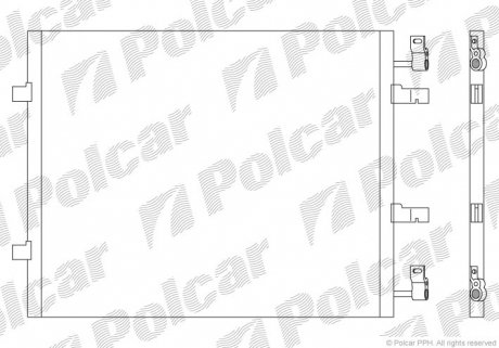 6027K8C1S Радіатор кондиціонера Renault Trafic 2.0dCi, 2.5dCi 06- POLCAR підбір по vin на Brocar