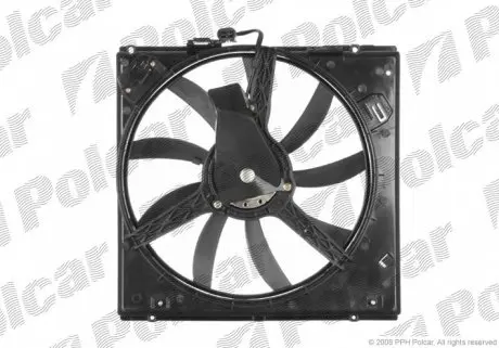 600323W2 Вентилятор (с корпусом/кронштейном) RENAULT TWINGO (+AC) POLCAR подбор по vin на Brocar
