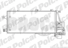 5557K8C2 Радіатор кондиціонера Opel Combo 1.3-1.7 CDTI 04- POLCAR підбір по vin на Brocar