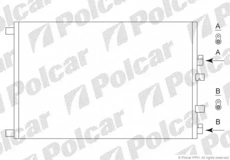 6012K8C2S Радіатор кондиціонера POLCAR підбір по vin на Brocar