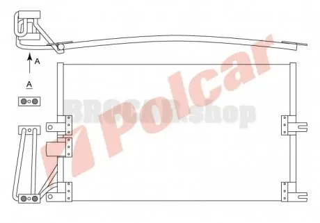 5516K8C1 Радіатор кондиціонера Opel Vectra B 95-03 POLCAR підбір по vin на Brocar