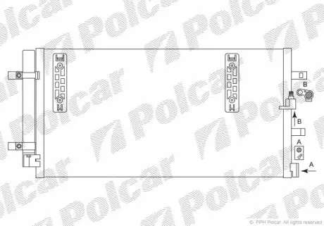 1337K8C1 Радіатор кондиціонера POLCAR підбір по vin на Brocar