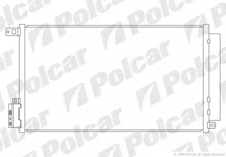 1425K8C1 Радіатор кондиціонера POLCAR підбір по vin на Brocar