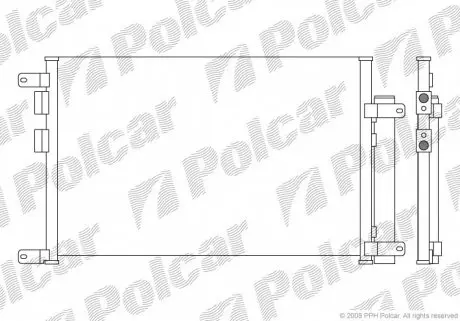1408K8C2 Радіатор кондиціонера POLCAR підбір по vin на Brocar