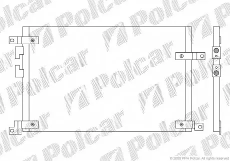 1408K8C1 Радіатор кондиціонера POLCAR підбір по vin на Brocar