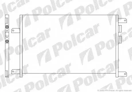 1404K82X Радіатор кондиціонера POLCAR підбір по vin на Brocar