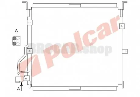 2007K8C5 Радіатор кондиціонера POLCAR підбір по vin на Brocar