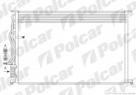 1329K8C1 Радіатор кондиціонера POLCAR підбір по vin на Brocar