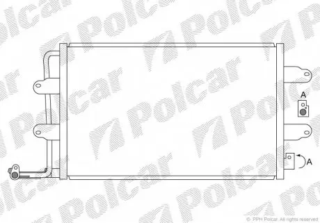 9502K8C1 Радіатор кондиціонера POLCAR підбір по vin на Brocar