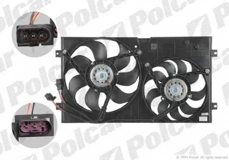 950123W1 Вентилятор з корпусом / кронштейном POLCAR підбір по vin на Brocar