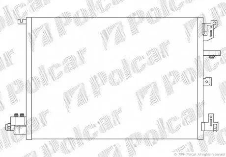 9090K8C2 Радіатор кондиціонера POLCAR підбір по vin на Brocar