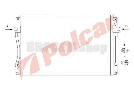 9085K8C1 Радіатор кондиціонера POLCAR підбір по vin на Brocar
