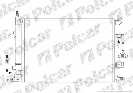 9080K8C2S Радіатори кондиціонера POLCAR підбір по vin на Brocar