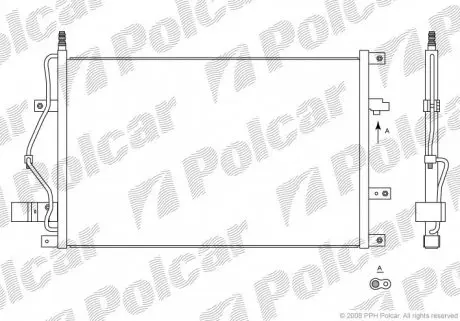 9080K8C1S Радиаторы кондиционера POLCAR підбір по vin на Brocar