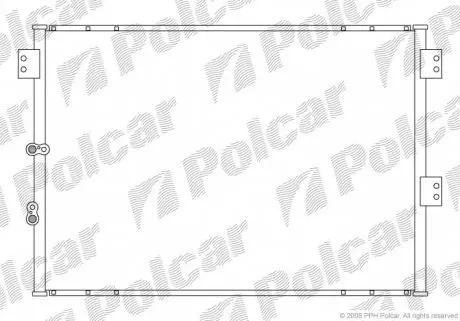 8166K8C1 Радіатор кондиціонера POLCAR підбір по vin на Brocar