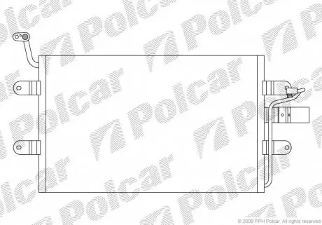 6714K8C1 Радіатор кондиціонера POLCAR підбір по vin на Brocar
