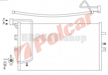 6523K8C1 Радіатор кондиціонера POLCAR підбір по vin на Brocar