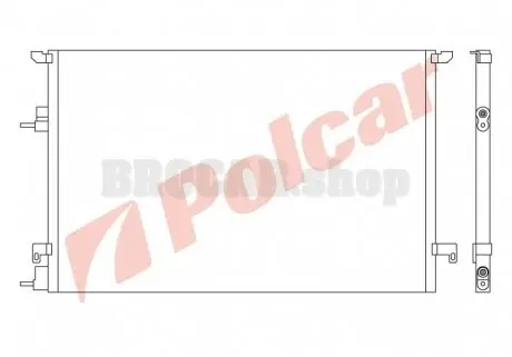 6522K8C3 Радіатори кондиціонера POLCAR підбір по vin на Brocar