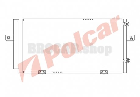 6375K8C1 Радіатор кондиціонера POLCAR підбір по vin на Brocar