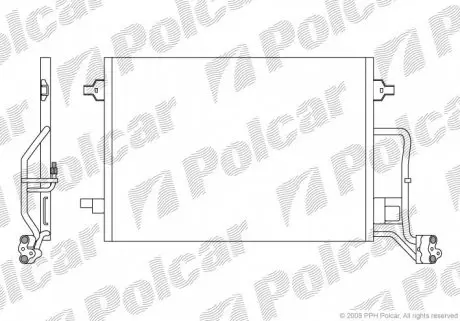 9549K8C1S Радіатор кондиціонера POLCAR підбір по vin на Brocar