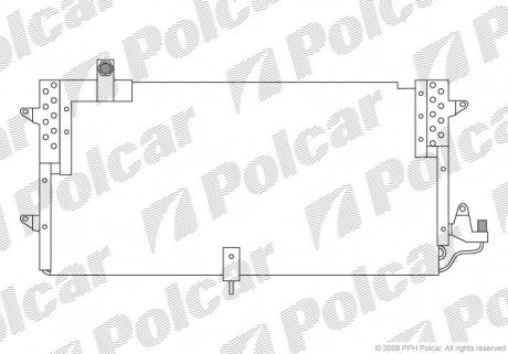 9547K8B2 Радіатор кондиціонера POLCAR підбір по vin на Brocar