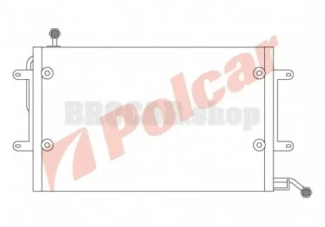 9538K8C1 Радіатор кондиціонера POLCAR підбір по vin на Brocar