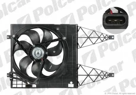952523W2 Вентилятори радіаторів POLCAR підбір по vin на Brocar