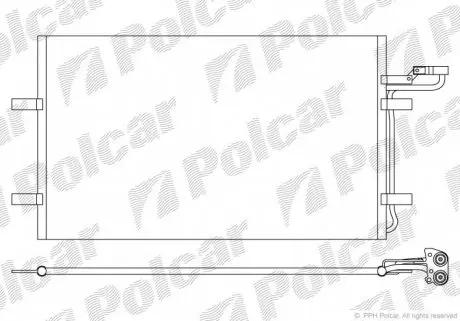 9042K8C2S Радіатор кондиціонера POLCAR підбір по vin на Brocar
