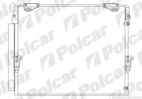 8184K8C1 Радіатори кондиціонера POLCAR підбір по vin на Brocar