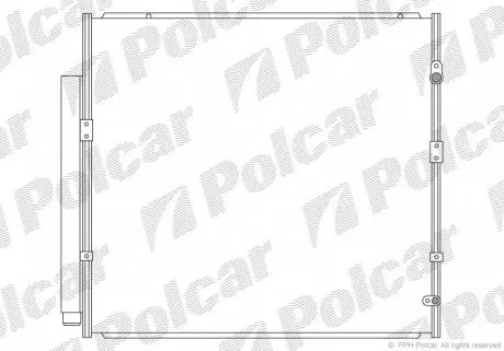 8184K82K Радіатор кондиціонера POLCAR підбір по vin на Brocar