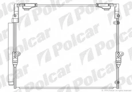 8184K81K Радіатор кондиціонера POLCAR підбір по vin на Brocar