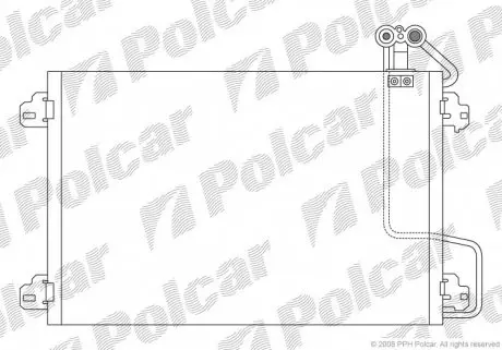 6070K8C1S Радіатор кондиціонера POLCAR підбір по vin на Brocar