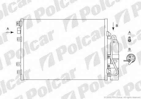 6061K81X Радиаторы кондиционера POLCAR підбір по vin на Brocar