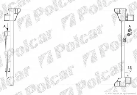 2749K8C1 Радіатор кондиціонера POLCAR підбір по vin на Brocar