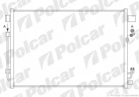 2749K81K Радіатори кондиціонера POLCAR підбір по vin на Brocar