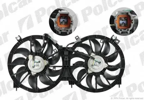 274923W1 Вентилятор з корпусом / кронштейном POLCAR підбір по vin на Brocar